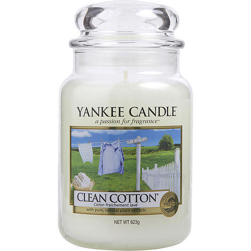 YANKEE CANDLE by Yankee Candle CLEAN COTTON SCENTED LARGE JAR 22 OZ –  Flippin' Happy
