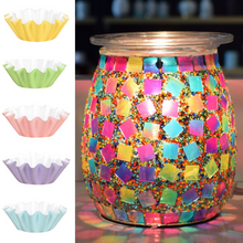 Load image into Gallery viewer, Flippin&#39; Happy Mosaic Glass Electric Wax Melt Warmer  for Living Room, Bedroom, Office, Home Decor Gifts (Jelly Bean)
