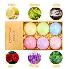 Load image into Gallery viewer, 6Pcs Essential Oil Scented Bubble Bath Salts Bombs Birthday Gifts for Women Kids
