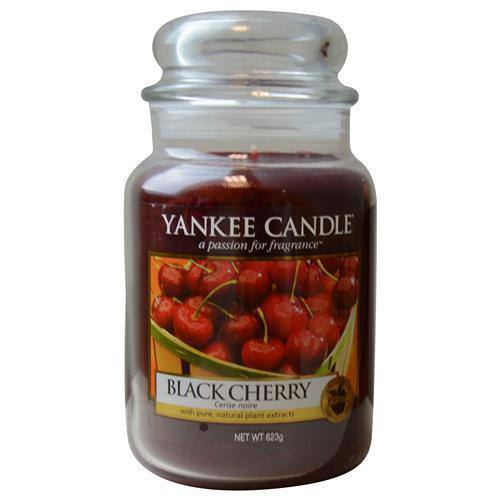 YANKEE CANDLE by Yankee Candle BLACK CHERRY SCENTED LARGE JAR 22 OZ
