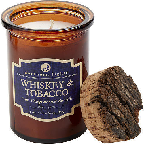 WHISKEY & TOBACCO SCENTED by SPIRIT JAR CANDLE - 5 OZ. BURNS APPROX. 35 HRS.