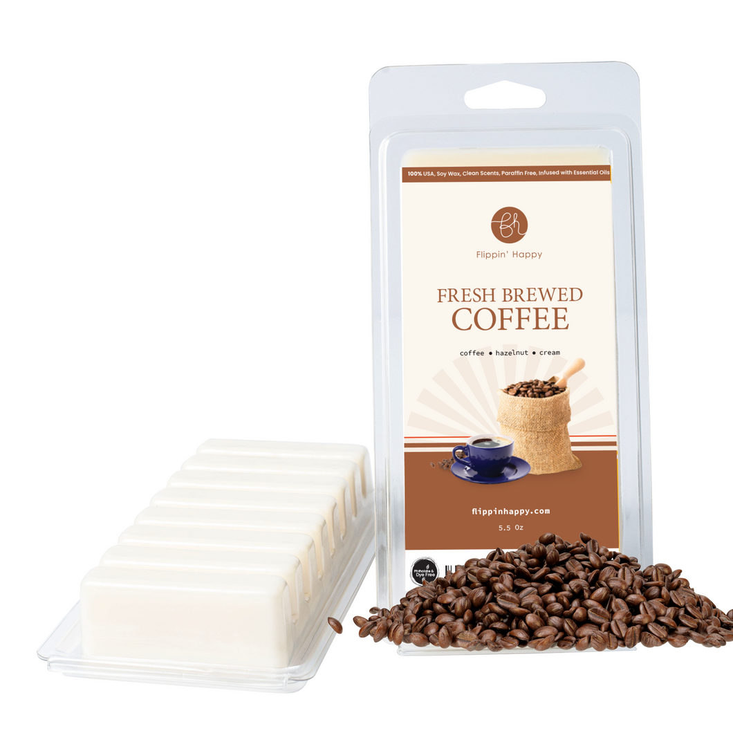 Fresh Brewed Coffee Natural Soy Wax Melts, Scented Wax Bars for Electric Wax Warmers and Tart Burners